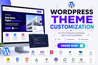 customize wordpress theme, elementor, divi, wpbakery expert