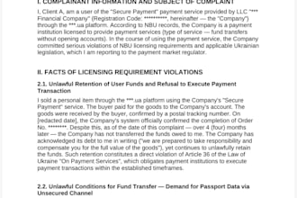 draft legal complaints, claims, cease and desist letters in english ukrainian