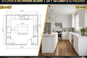 design professional and customizable kitchen and bathroom design