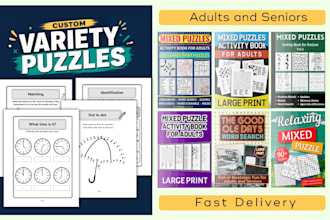 design activity puzzle crossword paperback cover and interior for KDP
