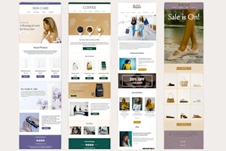 design branded klaviyo email template for shopify ecommerce