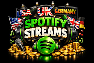 do chart spotify promotion for USA, UK, germany spotify music, spotify streams