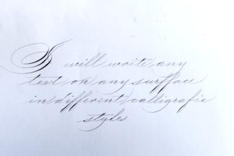 write elegant handwritten letters and calligraphy
