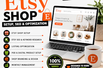 setup etsy shop, etsy SEO, etsy listing optimization and manage etsy store