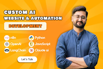 develop ai website, ai web application, and workflow automation