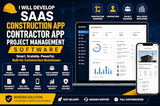 develop saas construction app, contractor app, project management software