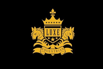 design iconic luxury equestrian logo label