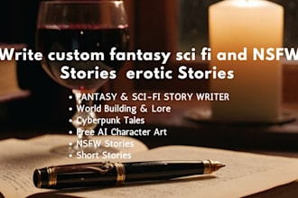 write custom fantasy sci fi and nsfw erotic stories