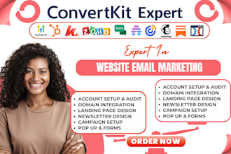 convertkit newsletter template email sequence automation convertkit landing page