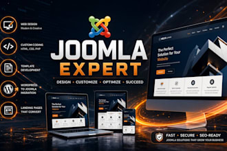 design, clone joomla website, landing page, migrate joomla website to wordpress
