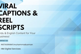 write viral captions and reel scripts in urdu and english