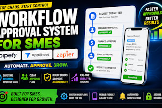 setup a workflow approval system for smes on pipefy appsheet zapier automation