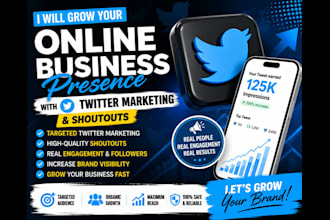 grow your online business presence with twitter marketing and shoutouts