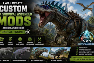 create custom ark survival ascended mods ark creatutre mods unreal engine