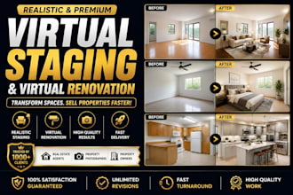 do realistic virtual staging and virtual renovation for real estate listings
