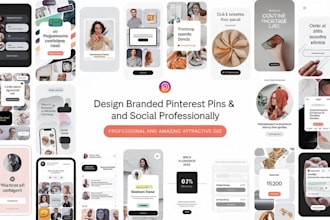 design branded pinterest pins and social posts professionally