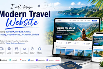 design builderx modulz anima locofy superblocks jetadmin simbla travel website
