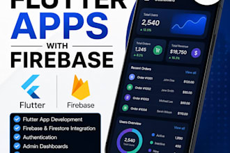 build a flutter admin panel with firebase