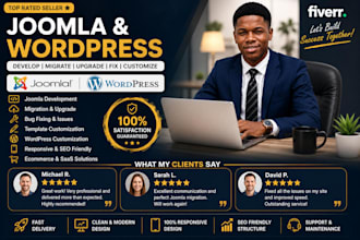 do joomla website development upgrade migration bug fix and wordpress website