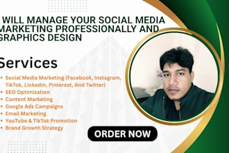 manage your social media marketing professionally and graphics design
