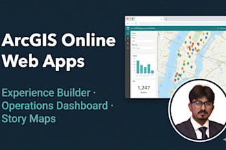 build arcgis online web app, experience builder, and operations dashboard