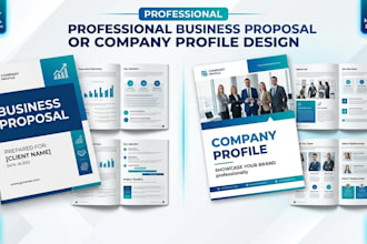 design professional business proposal or company profile