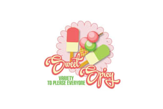 design high quality ice cream and latin snacks logo
