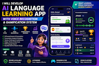 develop ai language learning app with voice recognition and gamification system