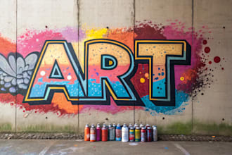 create high quality graffiti art and spray paint design