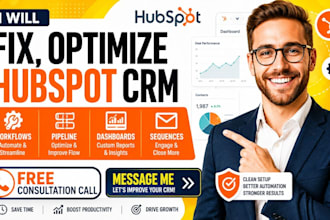 fix optimize hubspot CRM workflows automation pipeline dashboards sequences