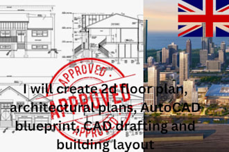 create 2d architectural floor plan autocad blueprints cad drafting layout