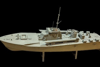 do 3d naval ship sculpt,3d military boat, miniature vessel for games or printing