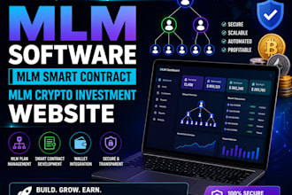 create mlm software, mlm smart contract, MLM crypto investment website