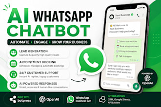 build ai whatsapp chatbot for customer support and lead generation