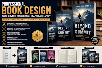 create stunning book design, book cover, ebook cover, KDP book cover design