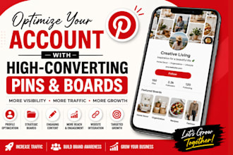 do pinterest marketing, SEO optimization, pin and board setup for growth