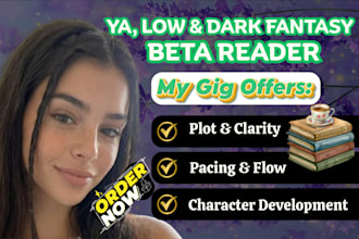beta read dark fantasy and ya low fantasy manuscripts