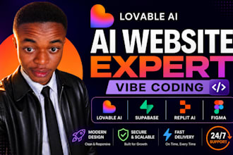 build lovable ai website, figma to web app, saas mvp, replit ai,supabase web app