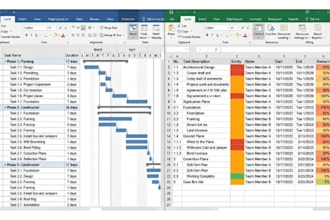 create gantt chart and project plan with microsoft project or excel