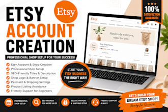 do etsy account creation, product listing, etsy verification, etsy seo