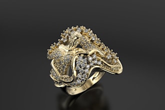 do professional cad jewelry design, pendant, ring for 3d printing and casting