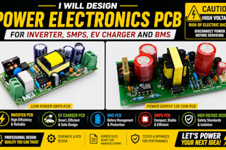 design power electronics pcb for inverter, smps, ev charger and bms