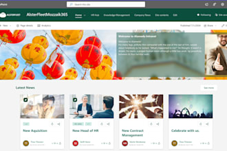 build a sharepoint intranet portal and microsoft 365 business website