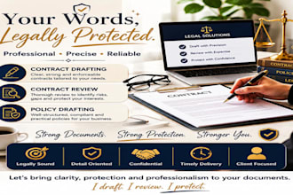 draft your corporate governance frameworks and compliance contracts