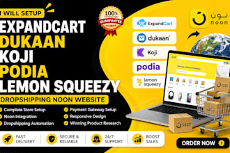 design expandcart dukaan koji podia lemon squeezy dropshipping noon website