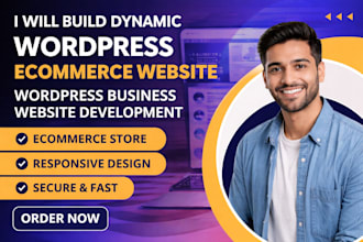 build dynamic wordpress ecommerce website, wordpres business website development