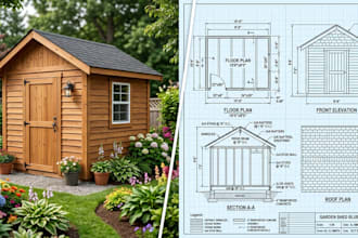 design woodworking plans for sheds, furniture, DIY projects and build drawings