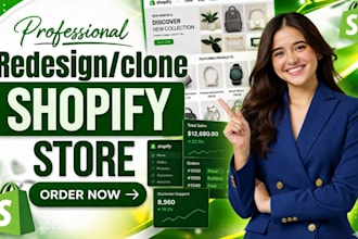 clone shopify website, redesign or duplicate shopify store