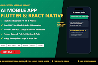 develop ai mobile app in flutter or react native with openai
