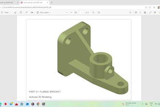 do autocad 2d drafting and 3d mechanical parts design